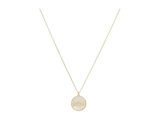 In The Stars Mother-of-Pearl Libra Pendant Necklace