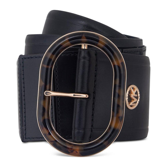 Women's Animal-Print-Buckle Leather Belt