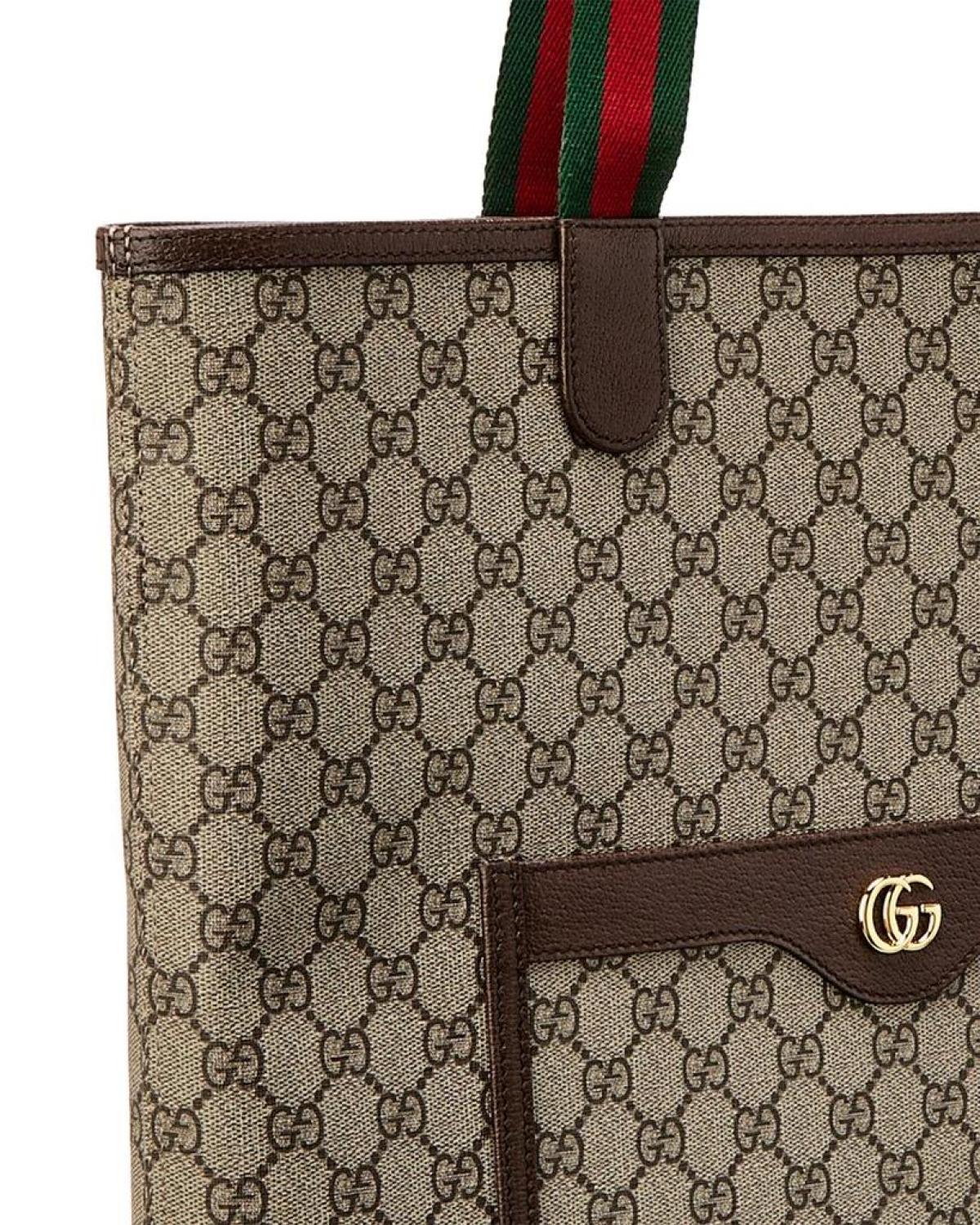 Gucci Ophidia Large GG Supreme Canvas & Leather Tote