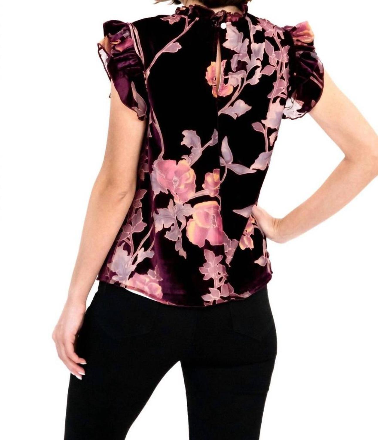 Vixen Top In Vineyard Bloom Toupe