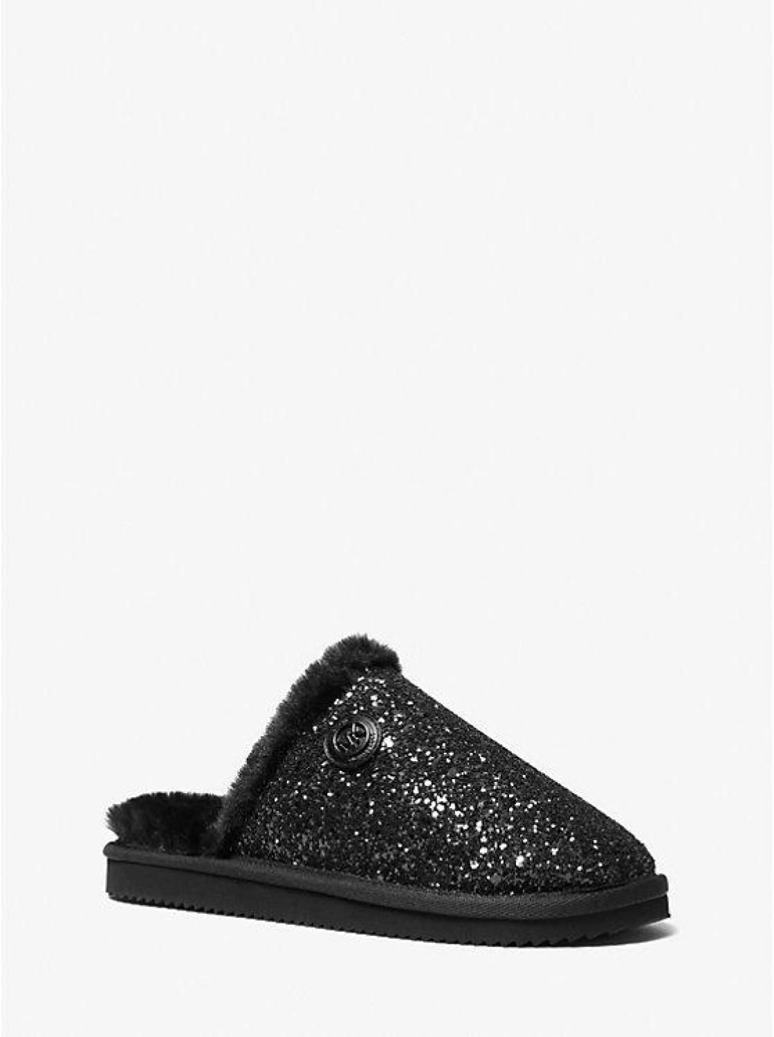 Janis Faux Fur-Lined Glitter Slipper