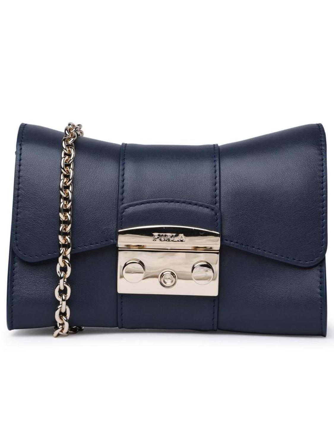 Furla Logo Engraved Foldover Top Crossbody Bag