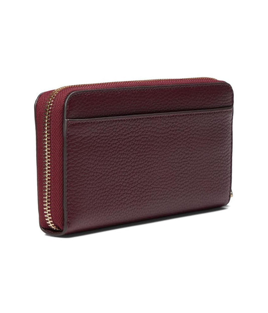 Veronica Pebbled Leather Zip Around Continental Wallet