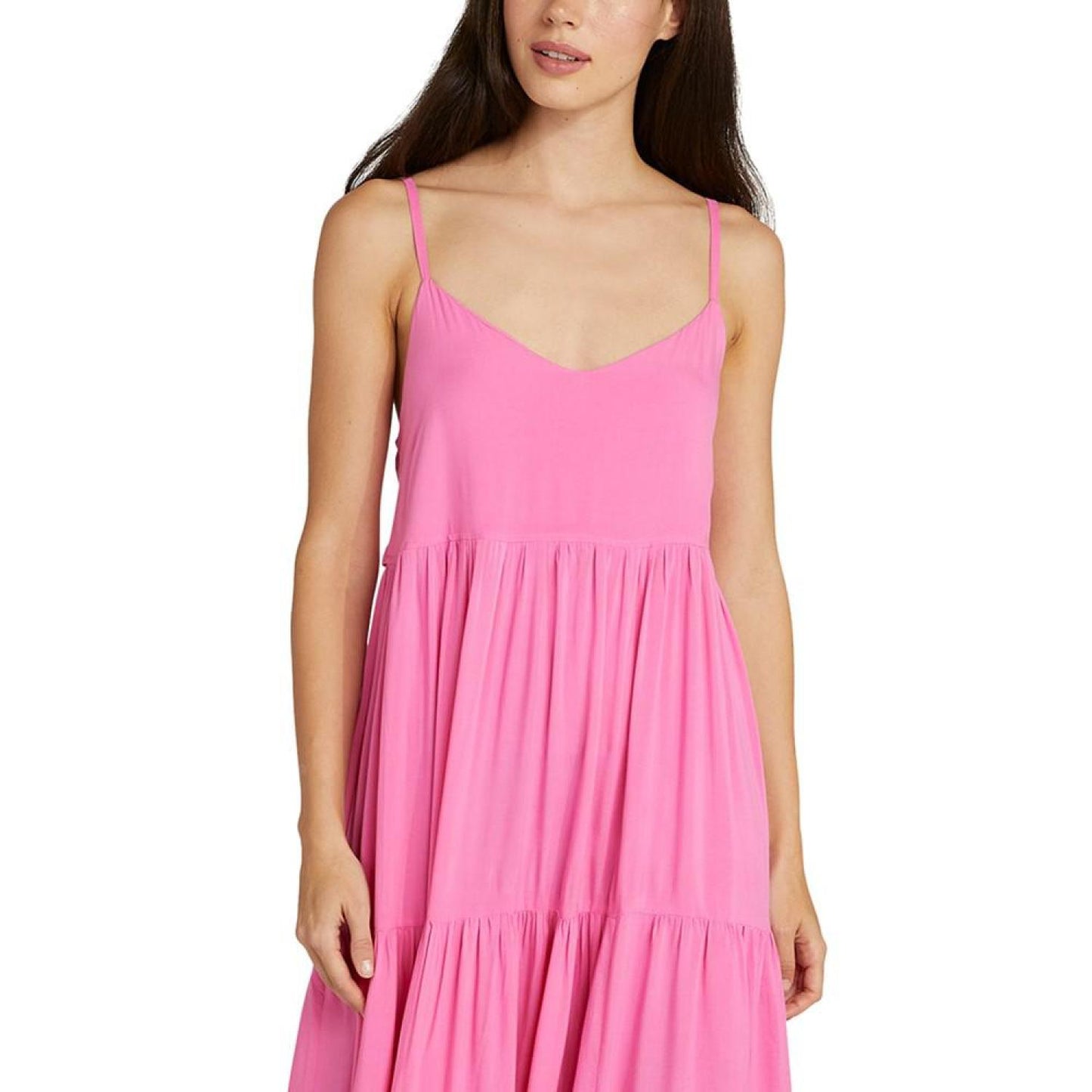 Women's Colorblocked Tiered Cover-Up Dress