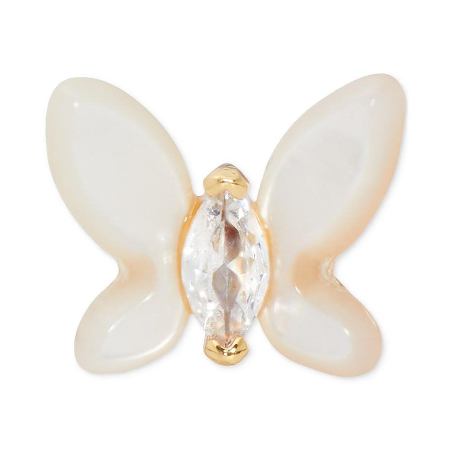 Gold-Tone Cubic Zirconia & Colored Butterfly Mini Stud Earrings