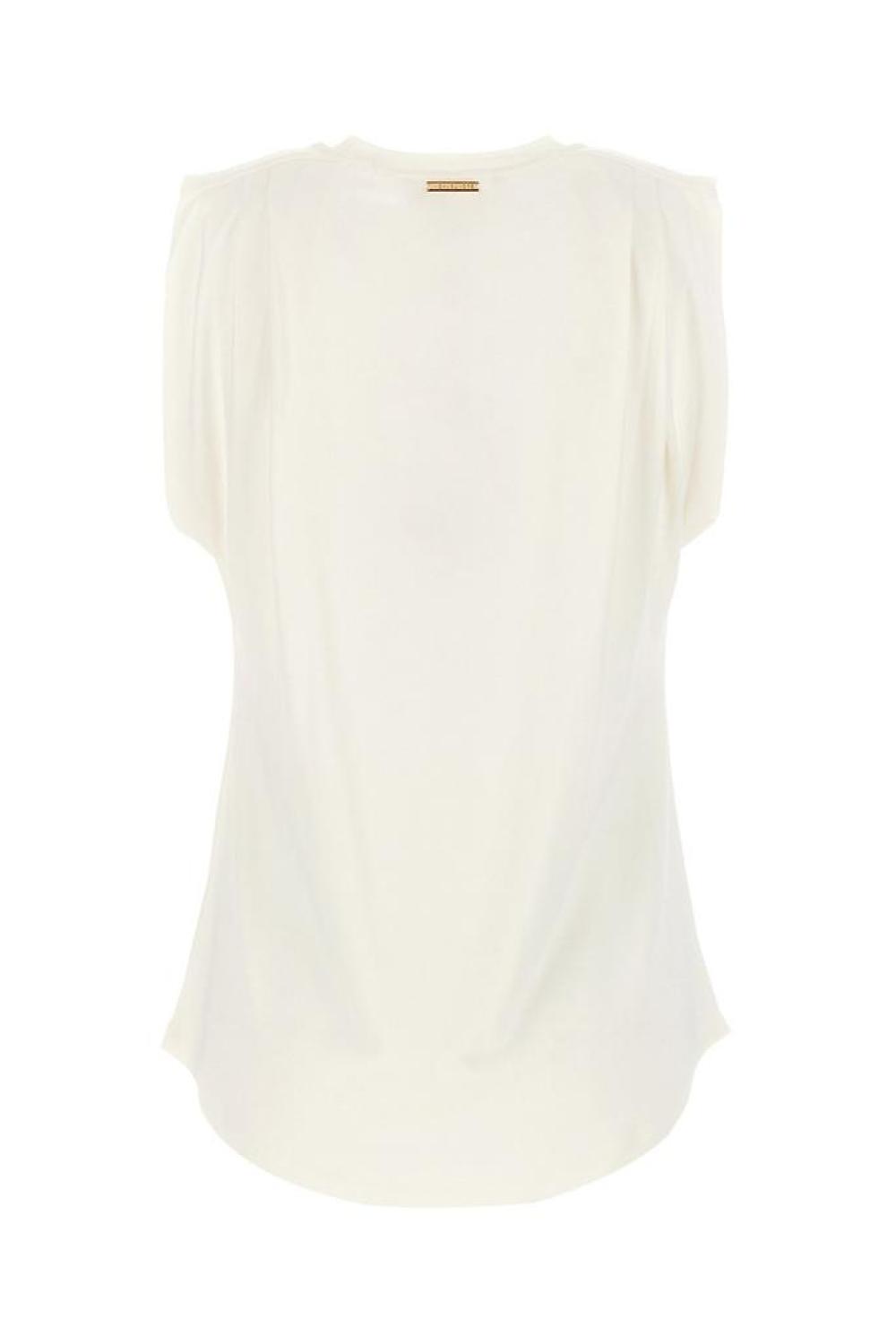 Michael Michael Kors Crewneck Pleated Sleeveless Top