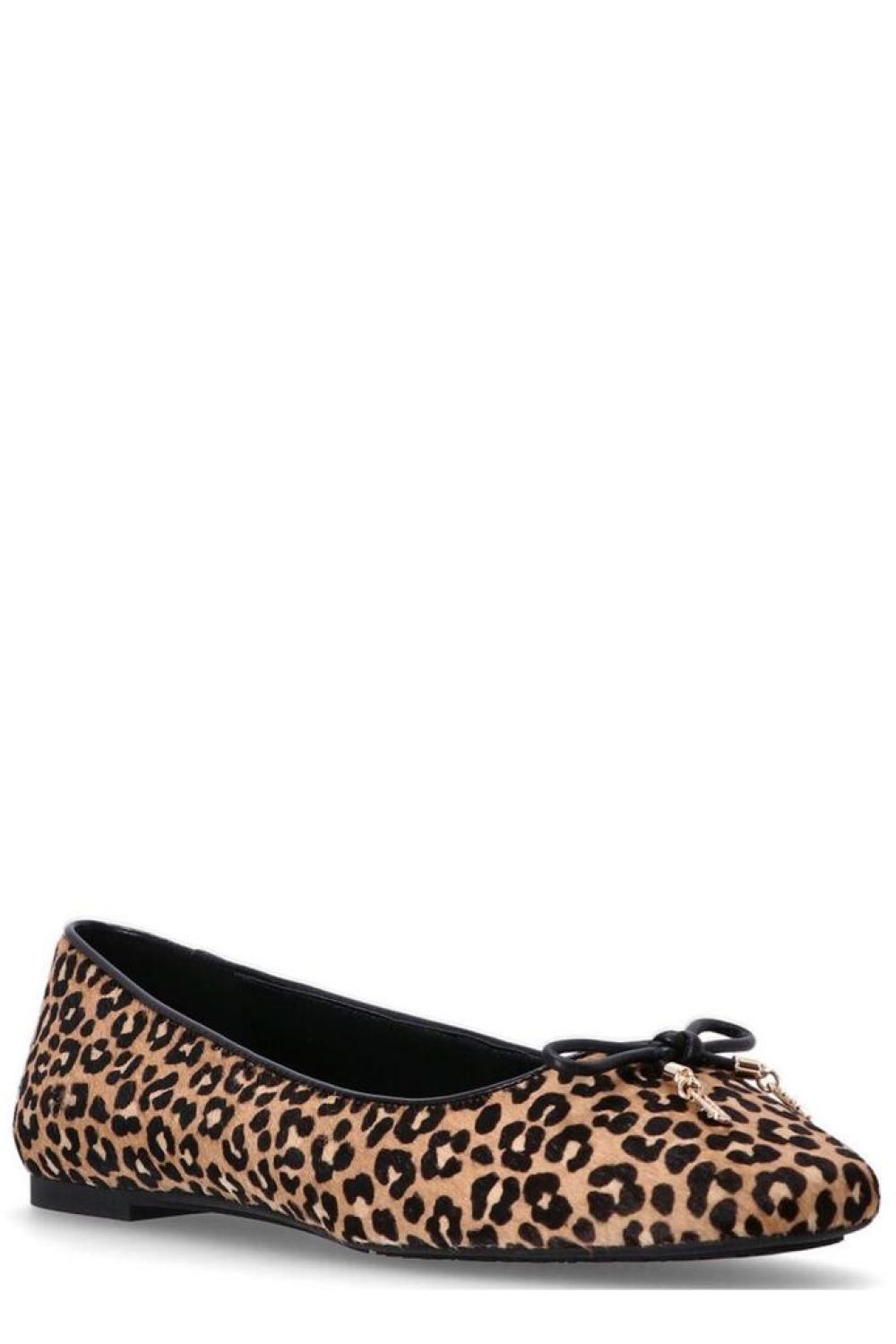 Michael Michael Kors Nori Leopard Printed Ballet Flat Shoes