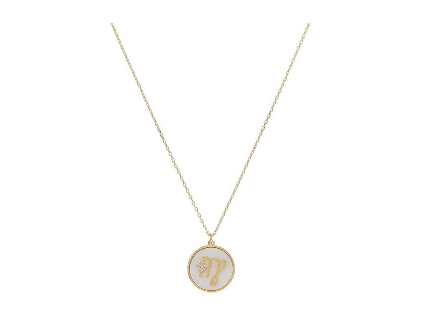 In The Stars Mother-of-Pearl Virgo Pendant Necklace