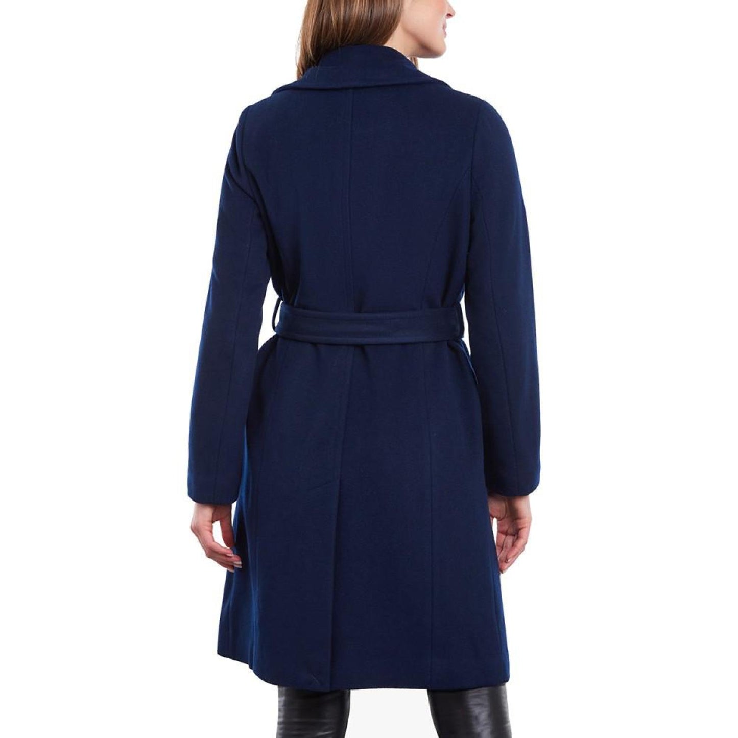 Women's Wool Blend Belted Wrap Coat