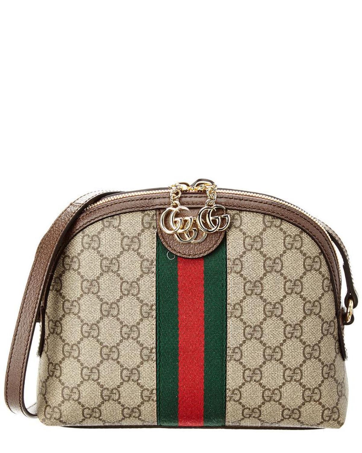 Gucci Ophidia Small GG Supreme Canvas & Leather Shoulder Bag, ns, Brown