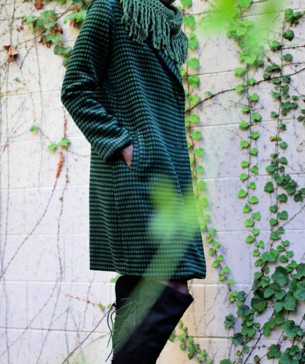 Chester Coat In Green Dot