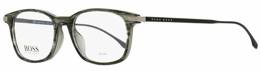 Hugo Boss Men's Rectangular Eyeglasses B0989 PZH Striped Gray 51mm