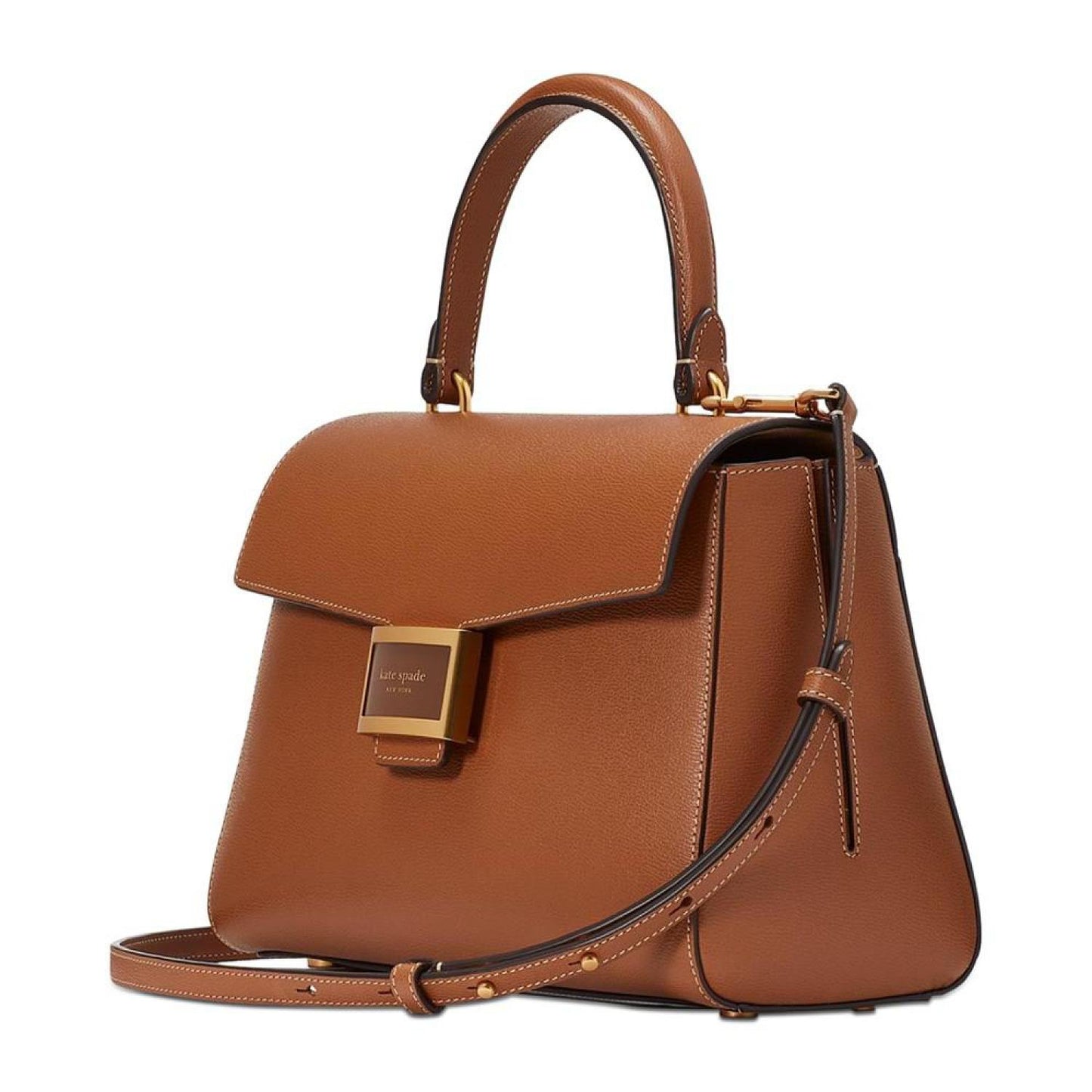 Katy Textured Leather Small Top Handle Handbag