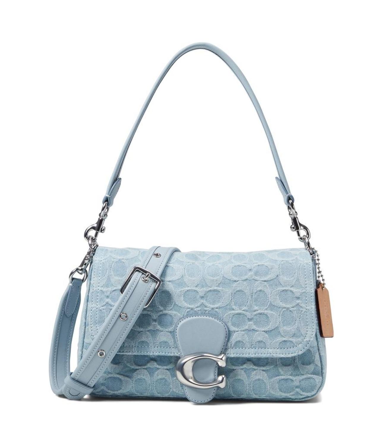 Washed Denim Soft Tabby Shoulder Bag