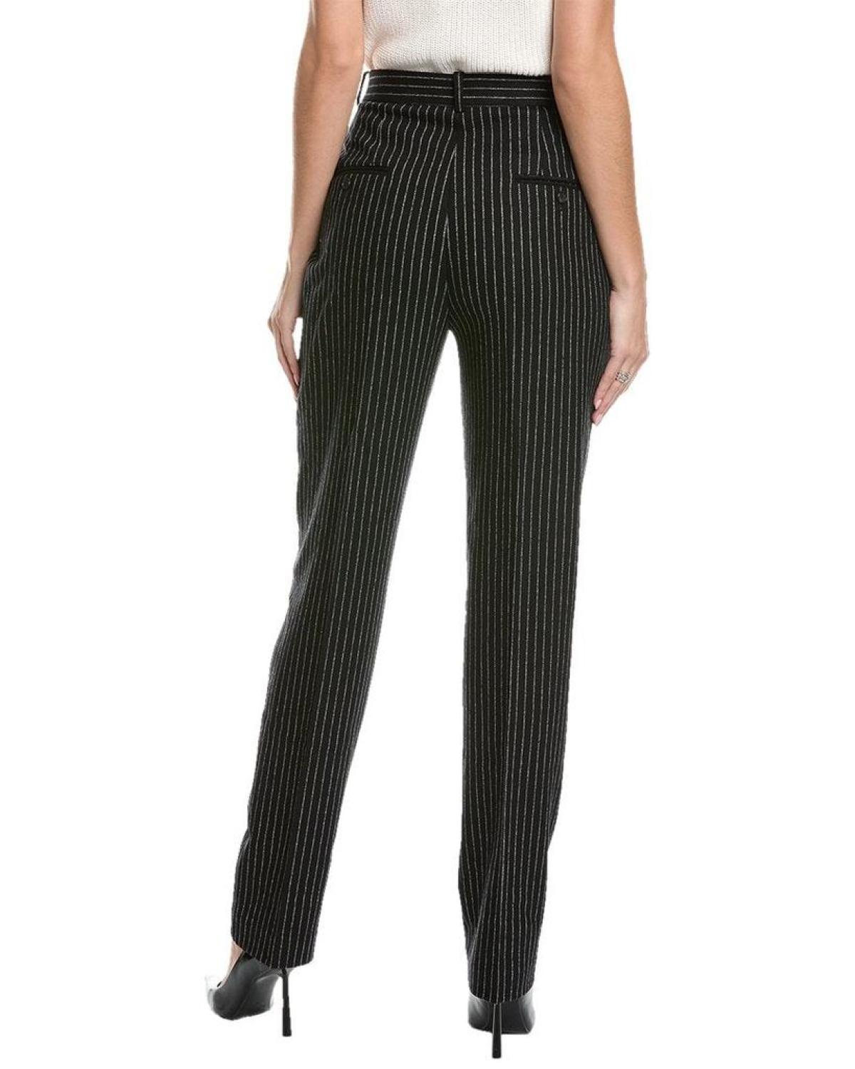 Michael Kors Collection High Waisted Wool-Blend Cigarette Pant