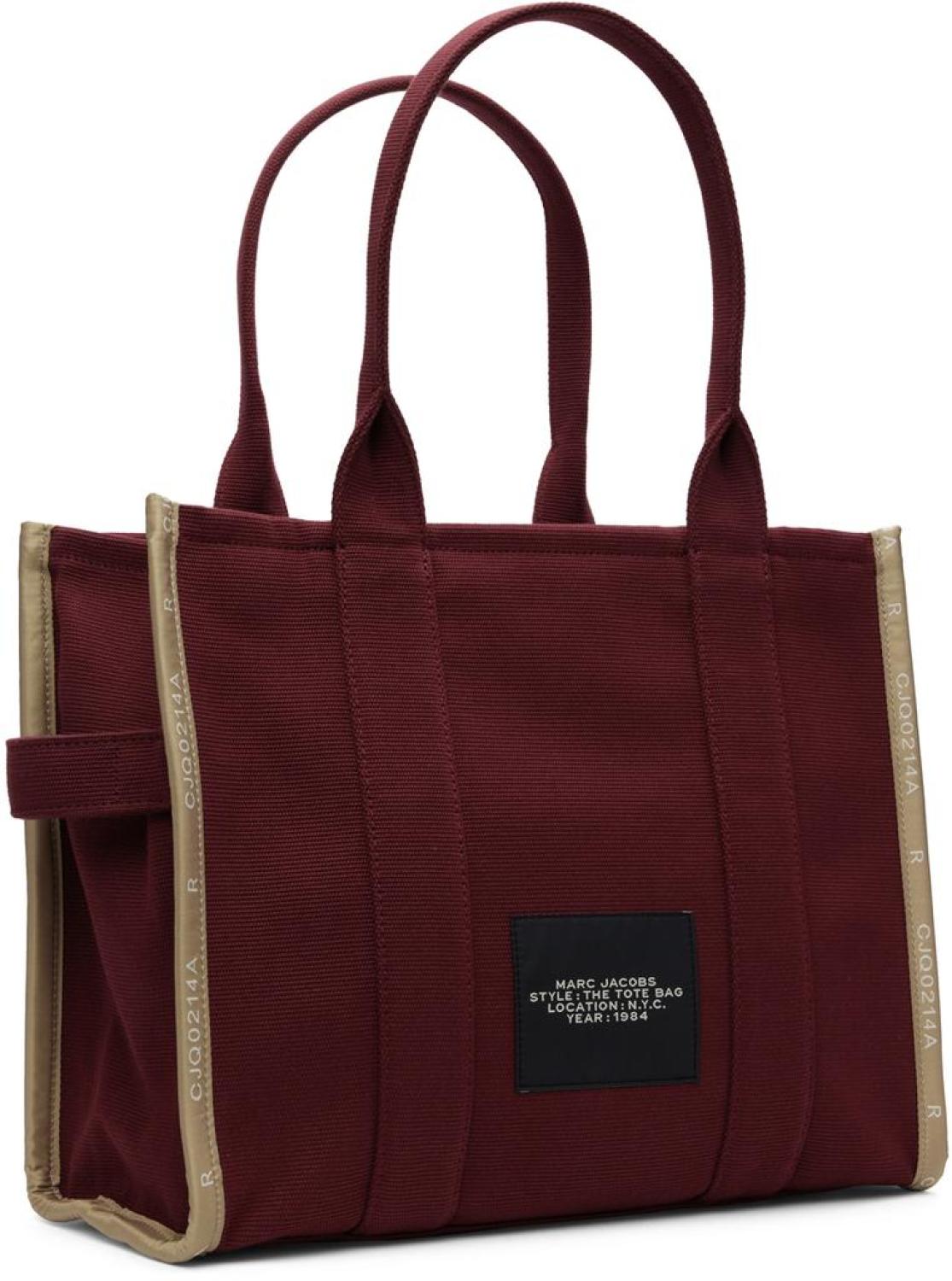 Burgundy 'The Jacquard Large Tote Bag' Tote