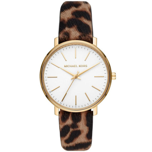 Women's Pyper Three-Hand Cheetah-Print Leather Watch 38mm