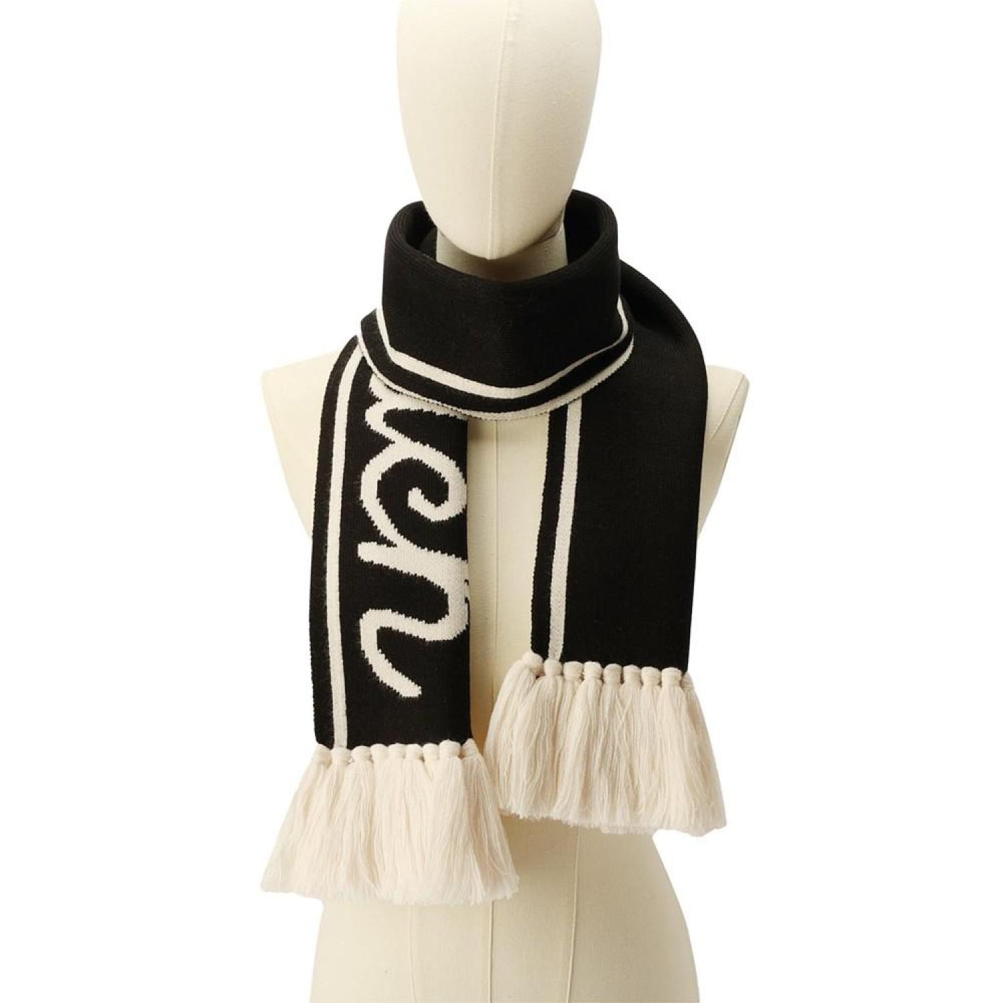 Women's Varsity Logo Knit Fringe-Trim Scarf