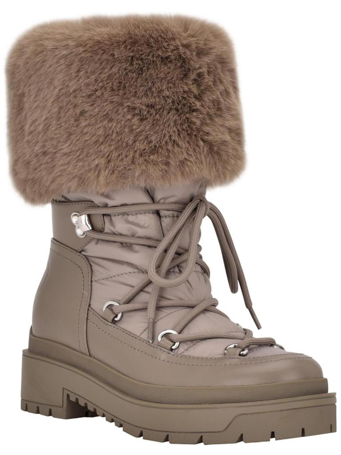 Larya Womens Faux Fur Lined Lace Up Winter & Snow Boots