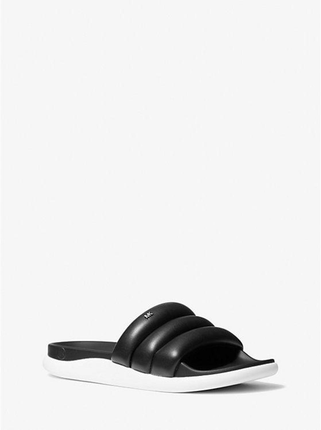 Finnie Quilted Faux Leather Slide Sandal