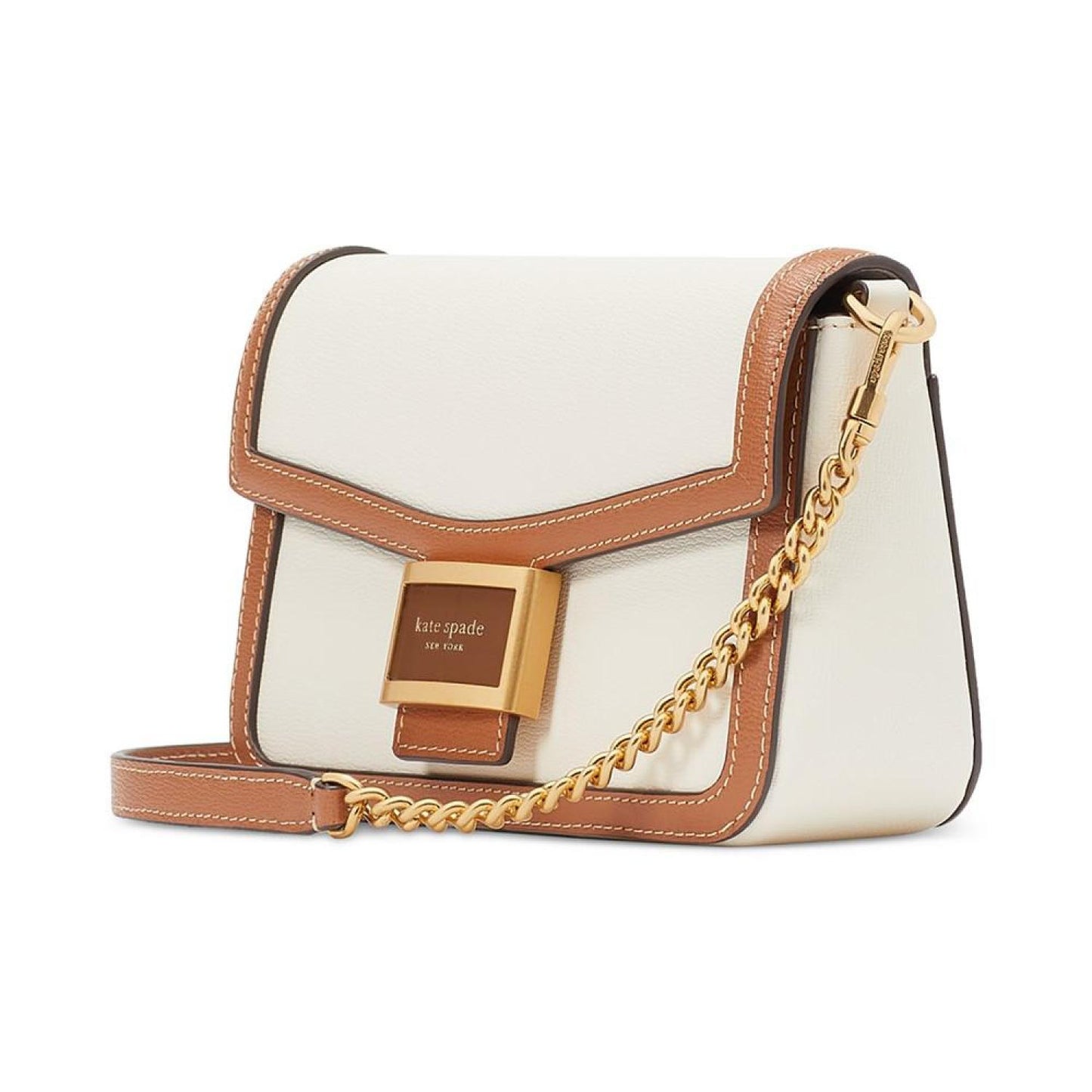 Katy Colorblocked Leather Flap Chain Crossbody