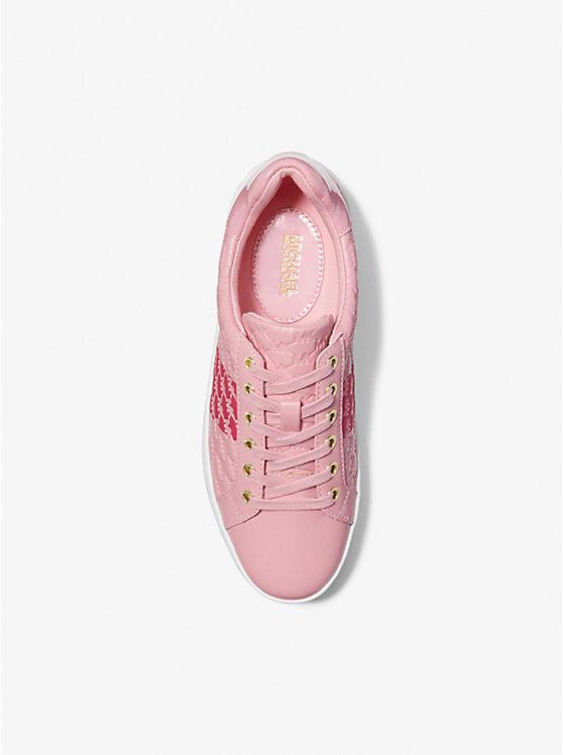 Poppy Logo Embossed Stripe Sneaker