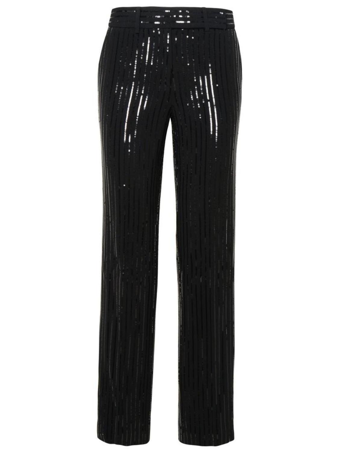 Michael Michael Kors Pinstripe Sequined Straight-Leg Pants