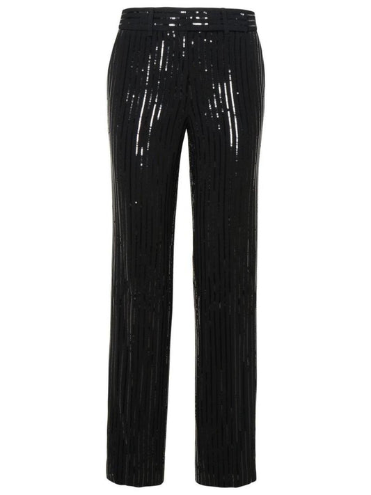 Michael Michael Kors Pinstripe Sequined Straight-Leg Pants