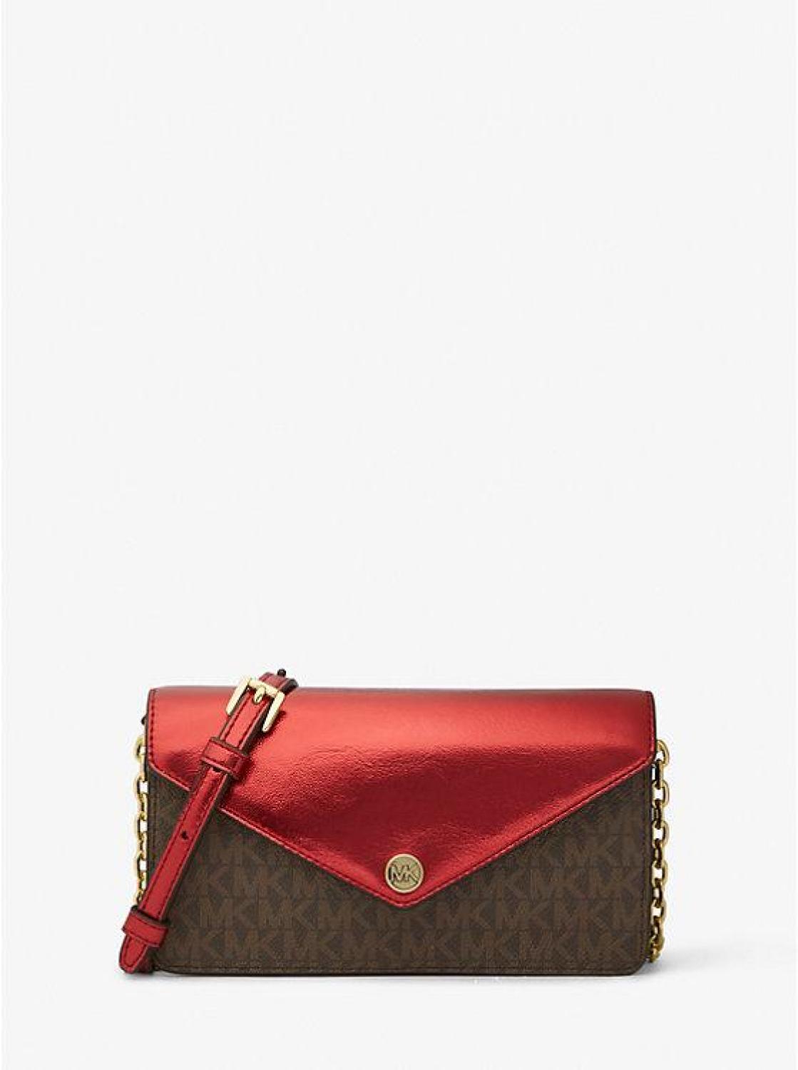 Jet Set Travel Small Signature Logo Clutch Crossbody Bag