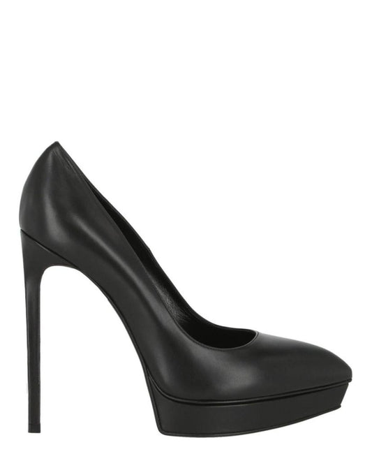 Saint Laurent Janis Leather Platform Pumps