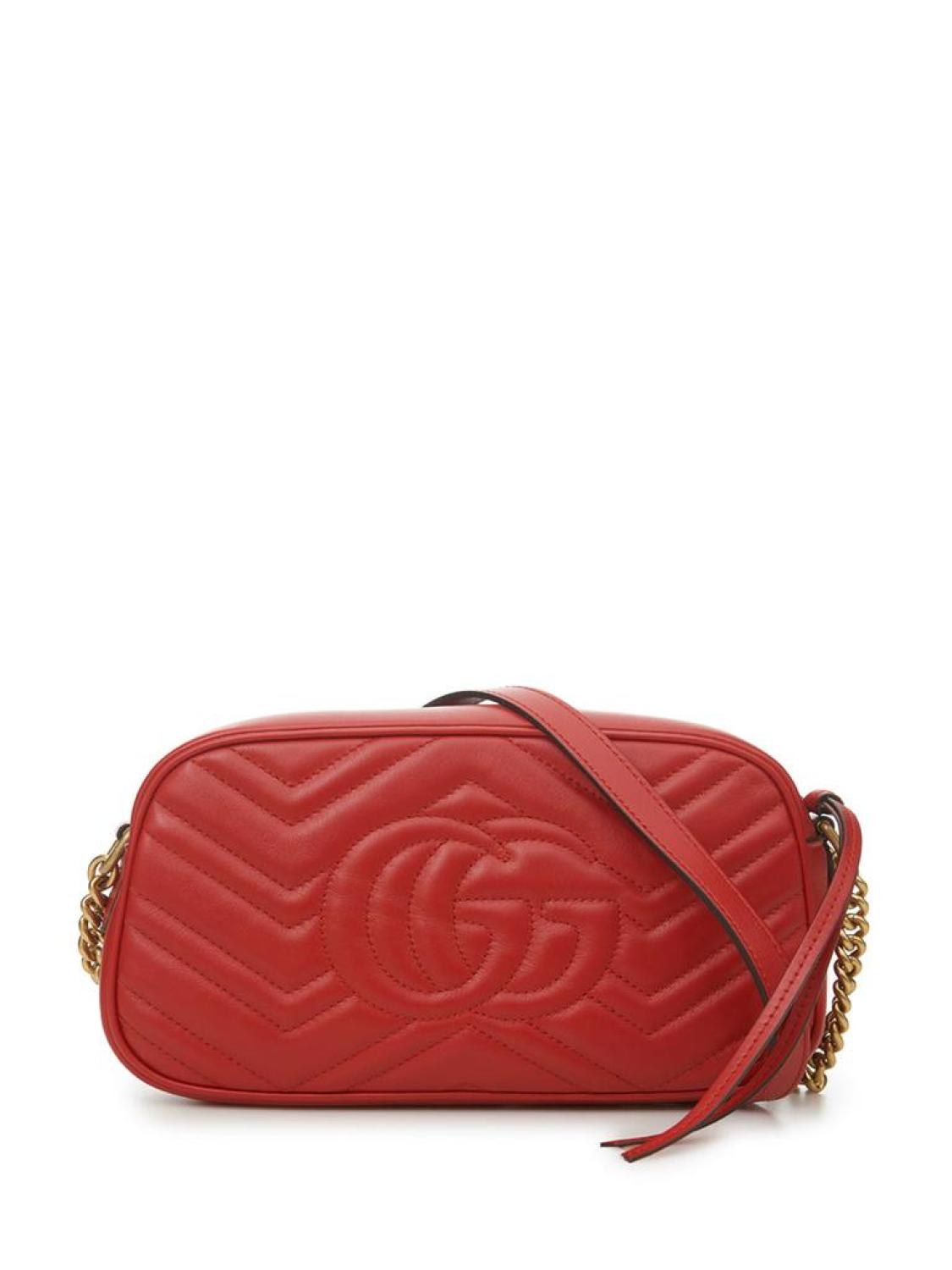 Gucci  Leather Marmont Shoulder Women's Bag