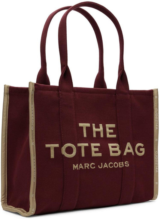 Burgundy 'The Jacquard Large Tote Bag' Tote