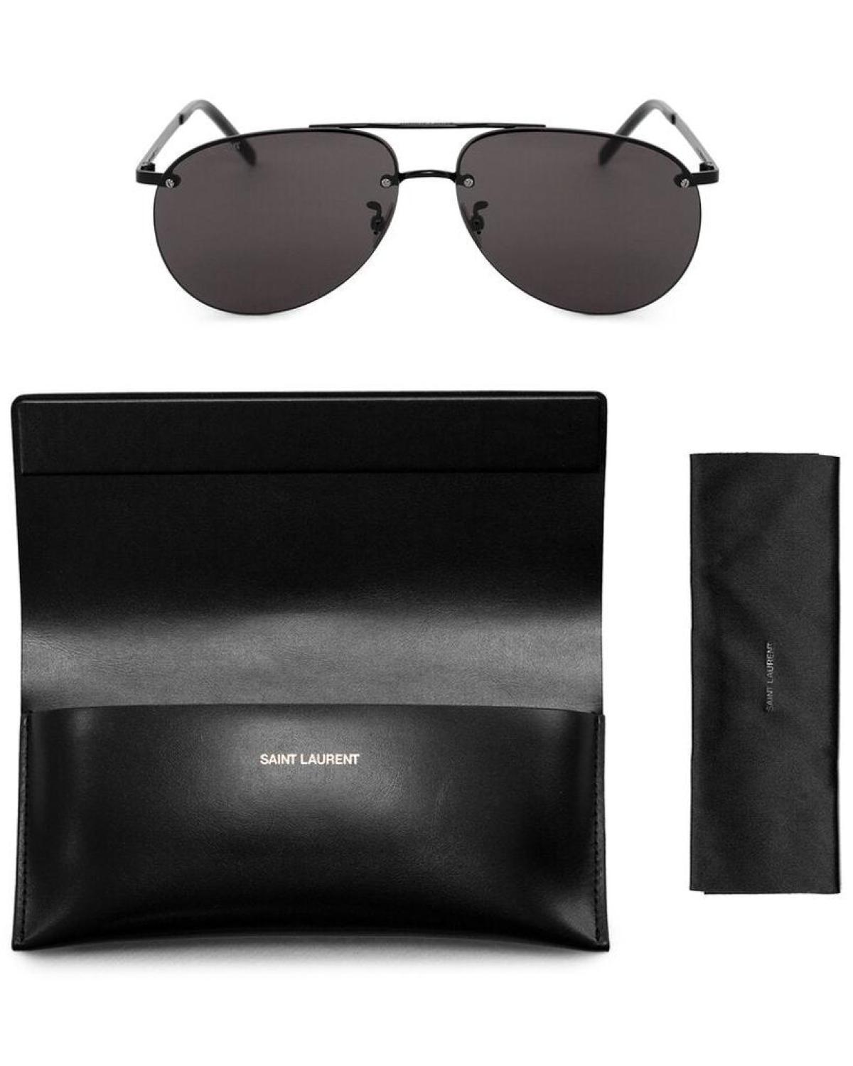 Saint laurent 60mm aviator hot sale sunglasses