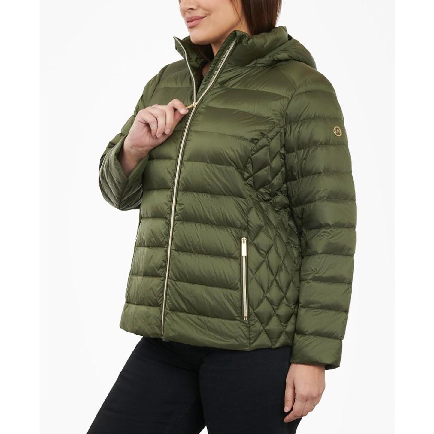 Women's Plus Size Hooded Packable Down Puffer Coat