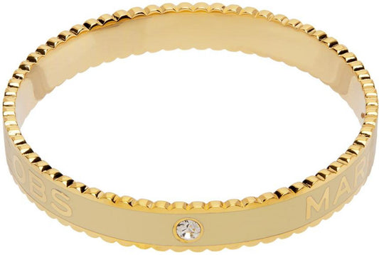 Gold & White 'The Medallion' Cuff Bracelet