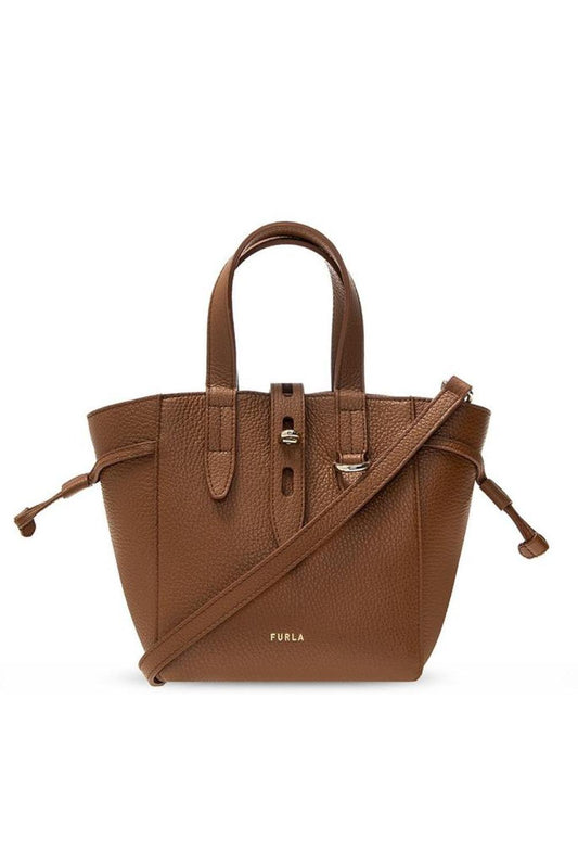 Furla Net Logo Printed Mini Tote Bag