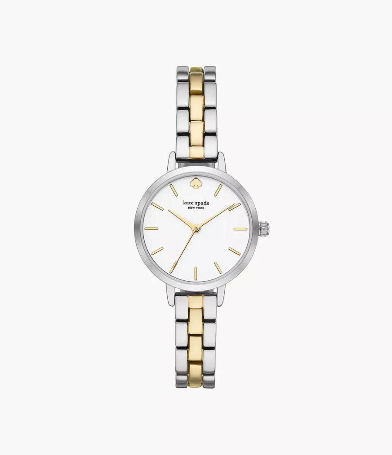 Kate Spade Women's Metro Three-Hand, Silver-Tone Alloy Watch