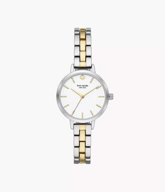 Kate Spade Women's Metro Three-Hand, Silver-Tone Alloy Watch