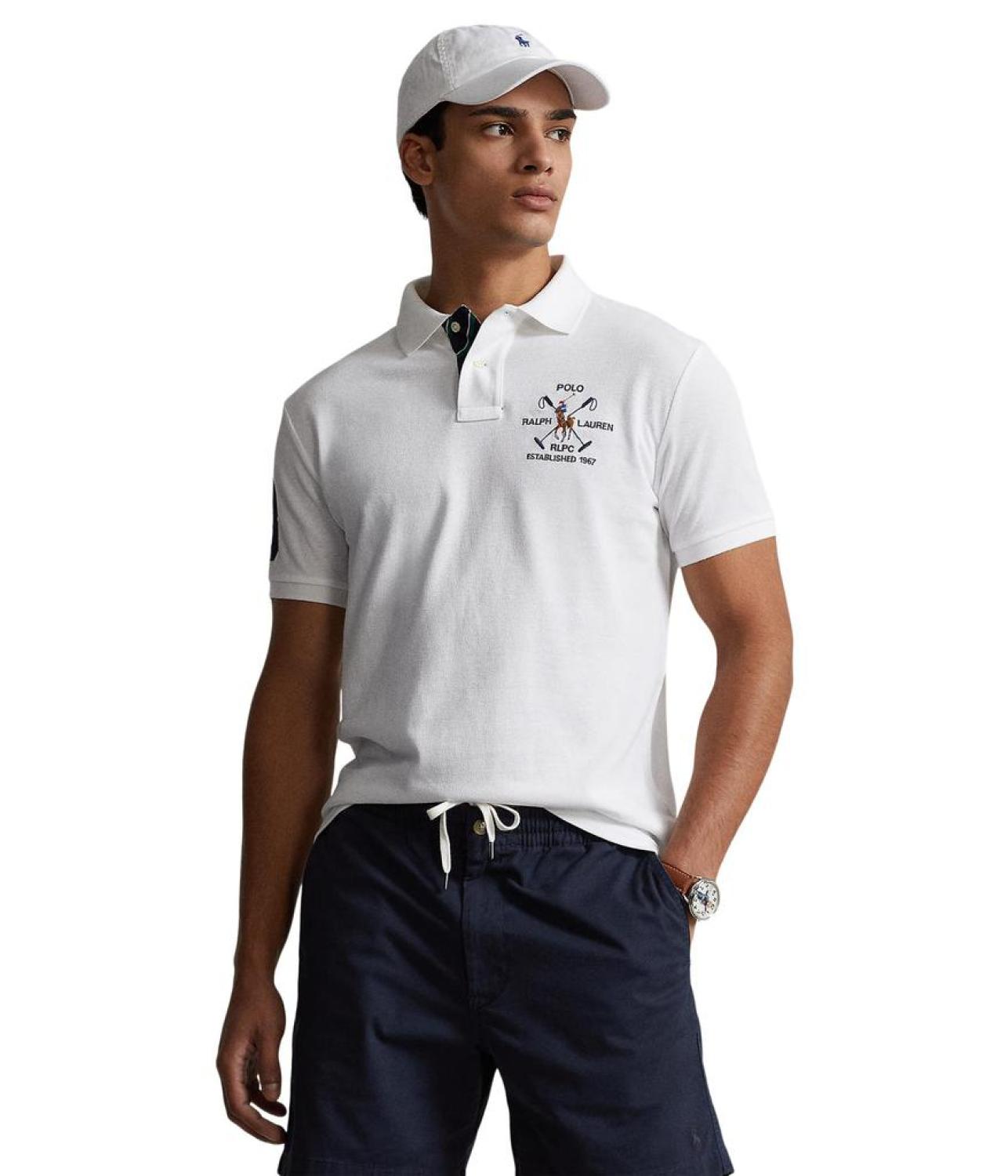 Custom Slim Fit Mesh Polo Shirt