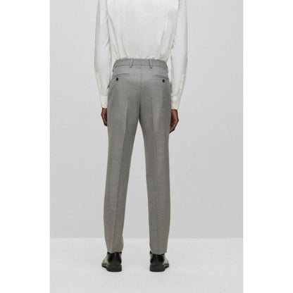 Slim-fit pants in micro-patterned virgin wool