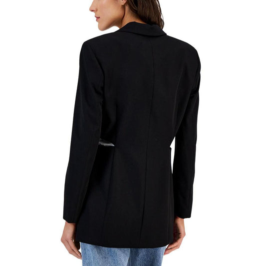 Women's Solid-Color Notch-Lapel Cutout Blazer