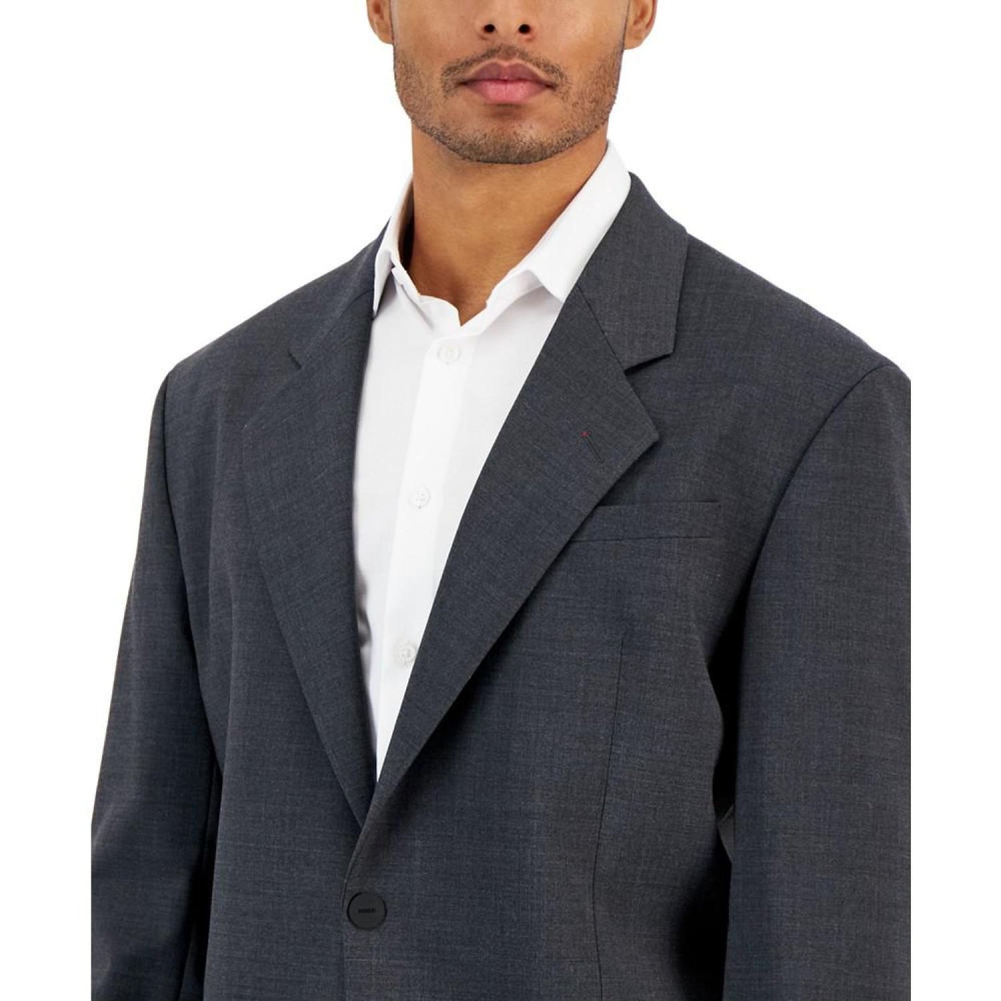 Men's Regular-Fit Dark Grey Suit Jacket