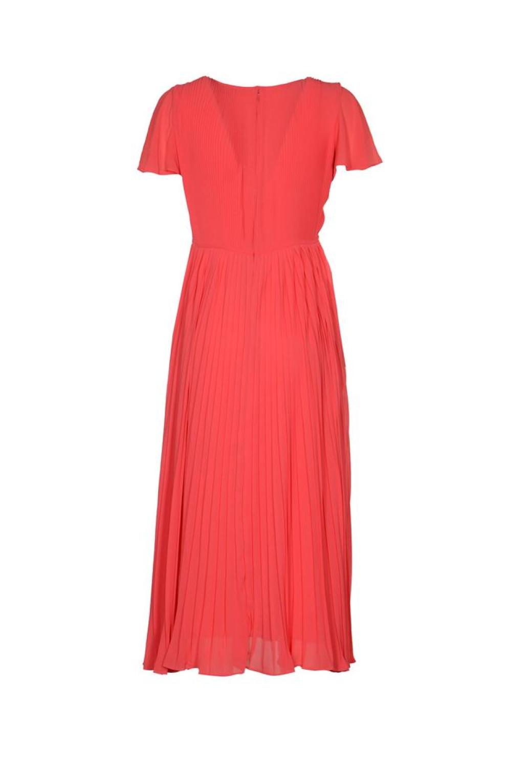 Michael Michael Kors Ribbed-Detailed Round Neck Midi Dress