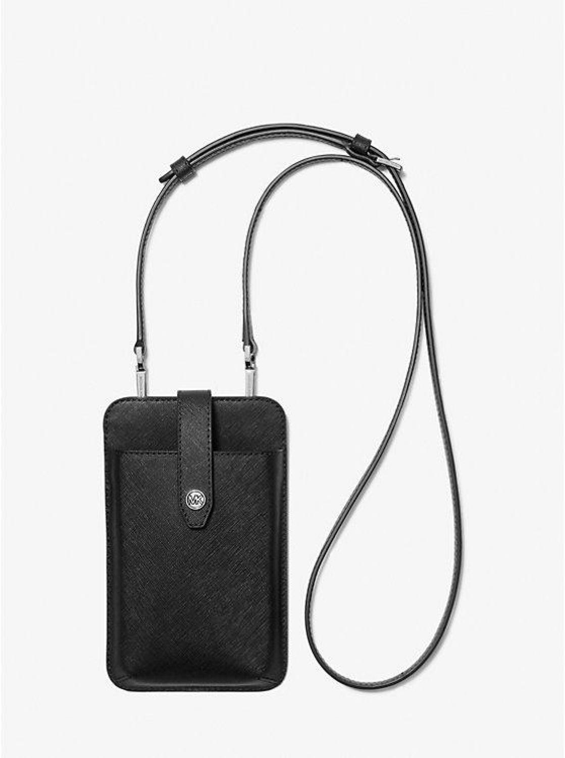 Saffiano Leather Smartphone Crossbody Bag