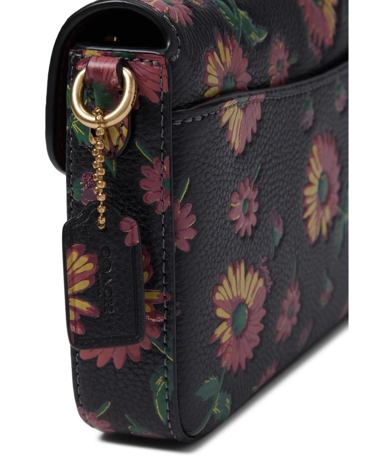 Floral Printed Leather Wyn Crossbody