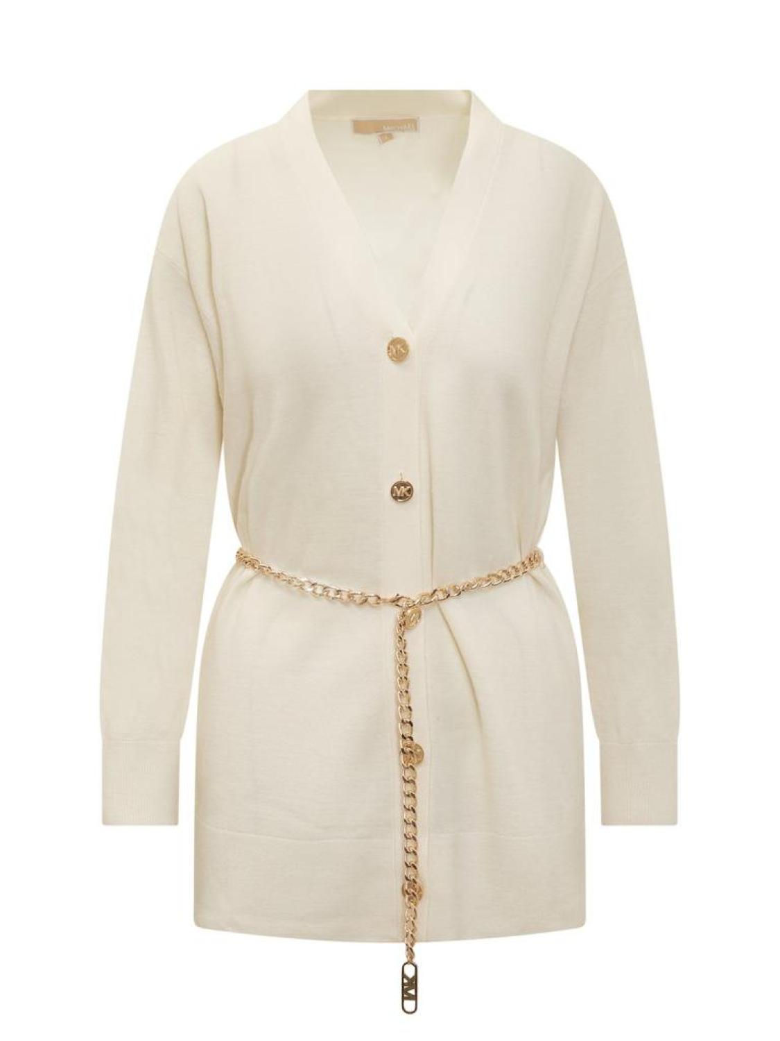 Michael Michael Kors V-Neck Belted Cardigan