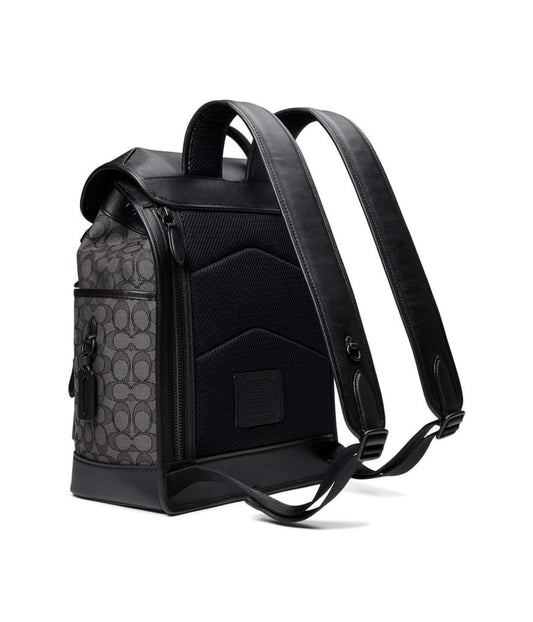 League Flap Backpack in Signature Jacquard