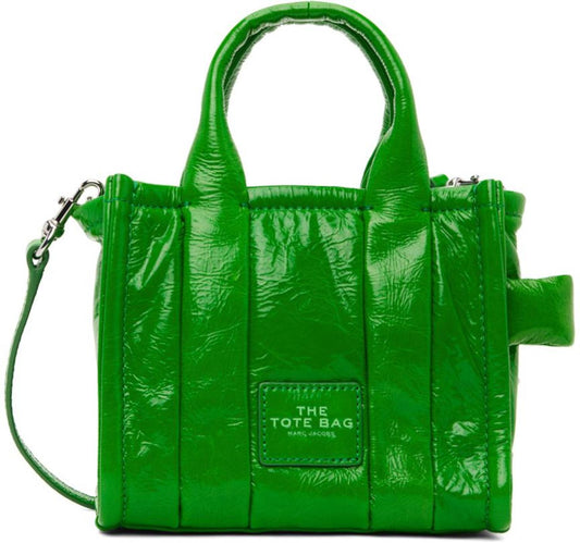 Green 'The Shiny Crinkle Mini' Tote