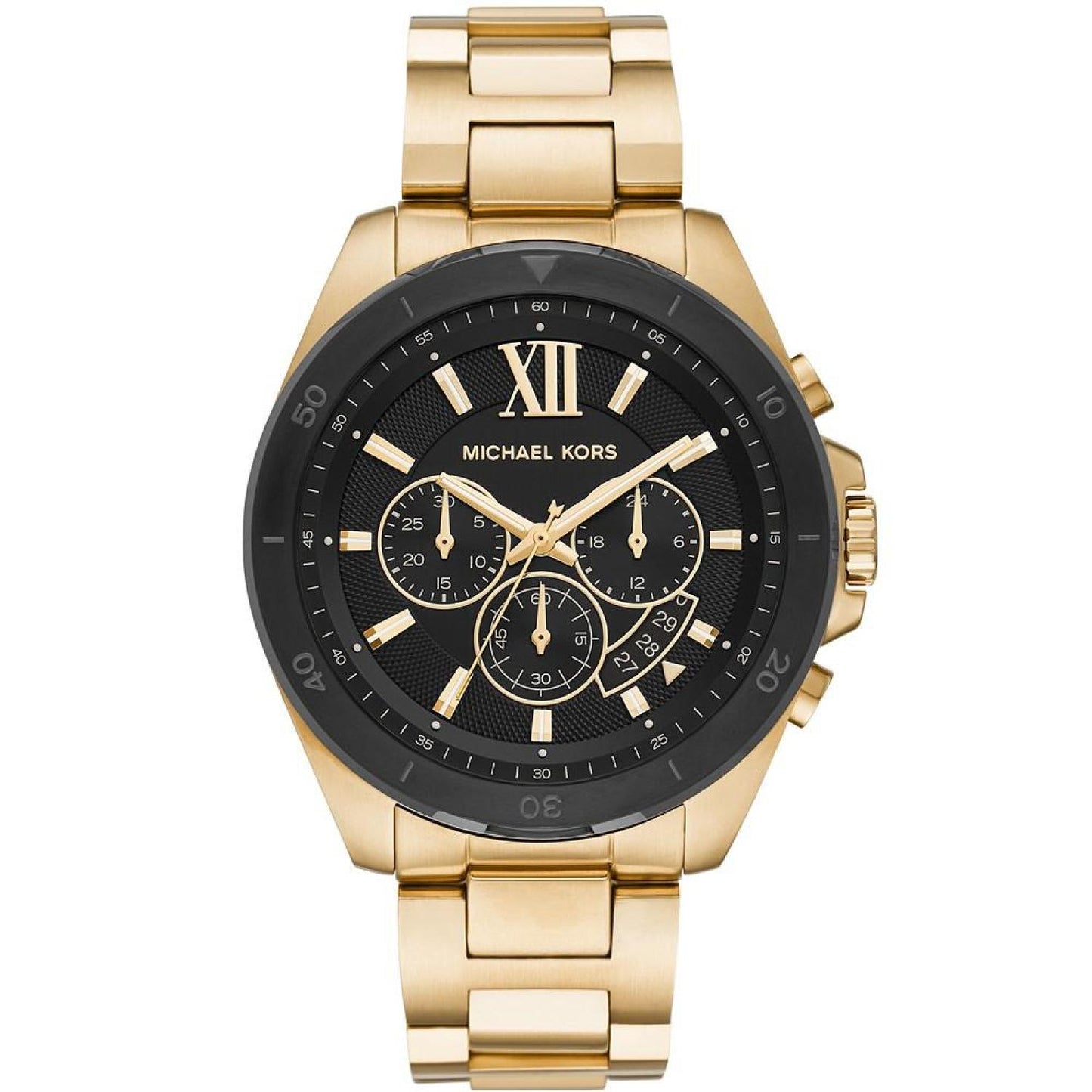 Men's Brecken Chronograph Gold-Tone Stainless Steel Bracelet Watch 45mm