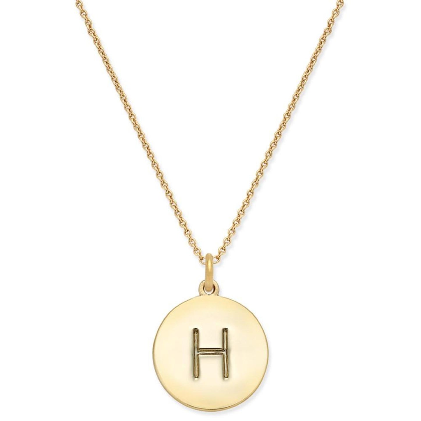 12k Gold-Plated Initials Pendant Necklace, 17" + 3" Extender